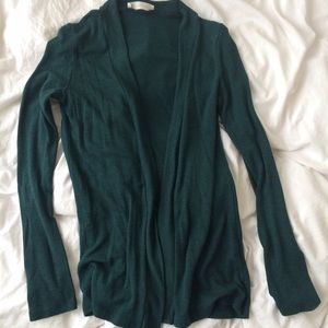 Dark green open cardigan SMALL