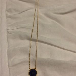 Blue disc necklace