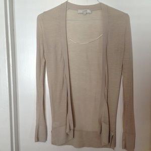 Tan Ann Taylor Loft Cardigan