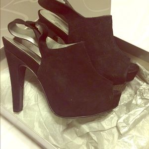 Black suede booties