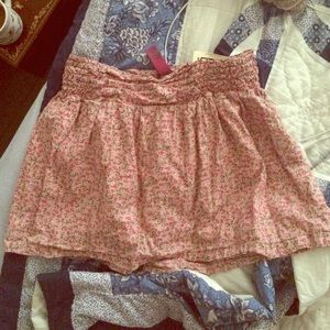 Pink floral pattern skirt