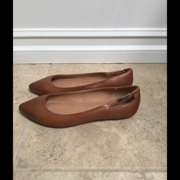 Aldo leather flat slip on shoes