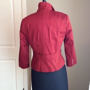 Burnt red 3/4 sleeve blazer