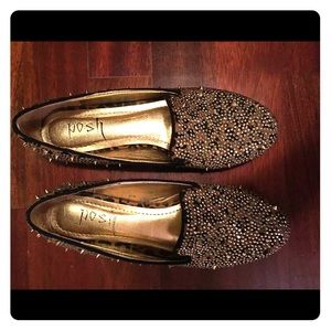 Studded cheetah flats!