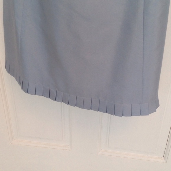 Pale blue 100% silk shell tea length dress - Picture 3 of 4
