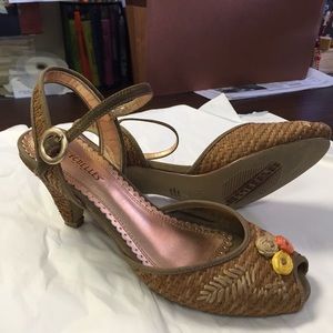 Seychelles peep toe raffia sandal