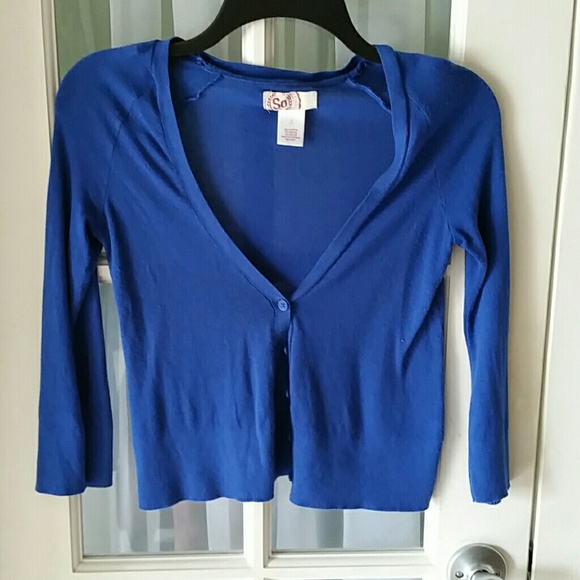 Blue cardigan