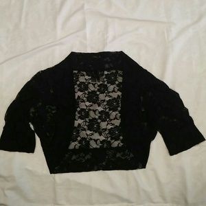 3X fits more like a 2x Lace cropped chiffon