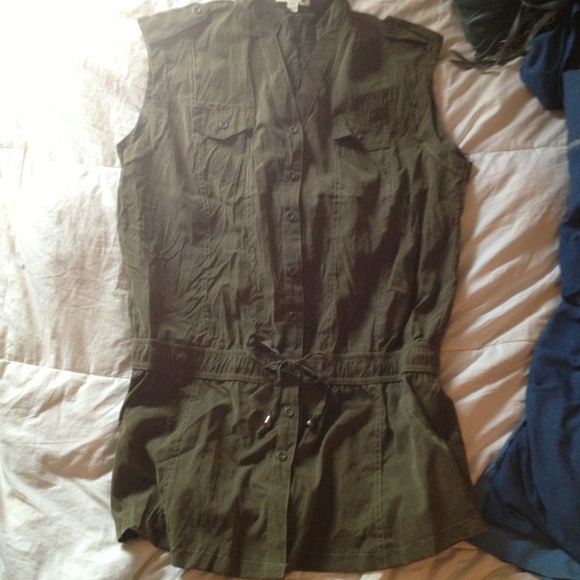 Army green shirt