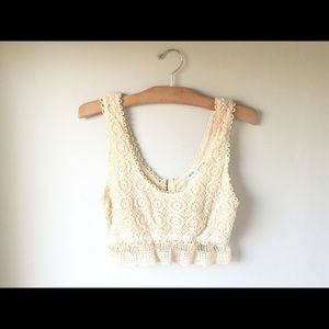 Kimchi Blue Urban Outfitters Boho Lace Crop Top