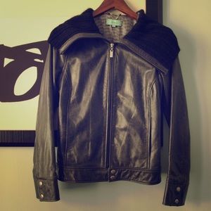 Doma Black Leather Biker Jacket