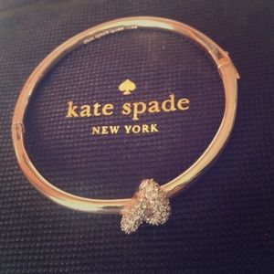 Kate Spade Rose Gold Rhinestone Knot Bracelet