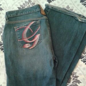 G-unit logo boot cut jeans