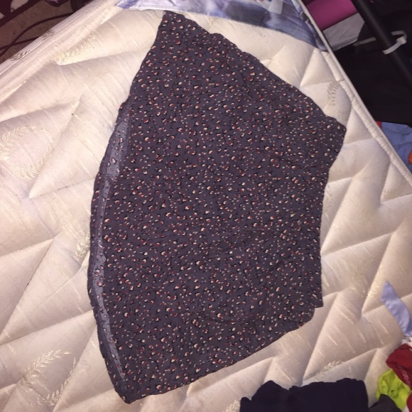 Grey with black and red design skirt