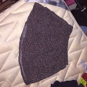 Grey with black and red design skirt