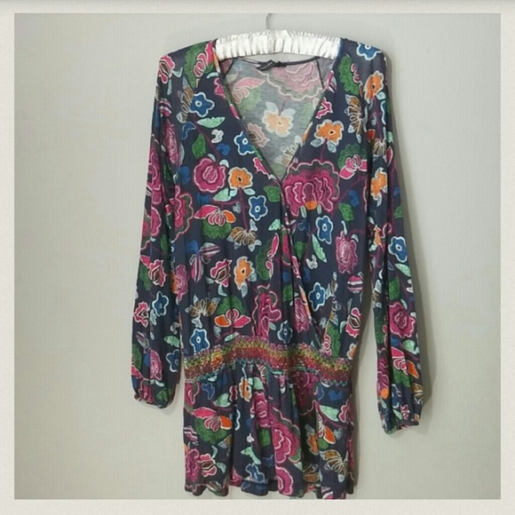 SOLD Anthropologie floral peasant top - Picture 2 of 4