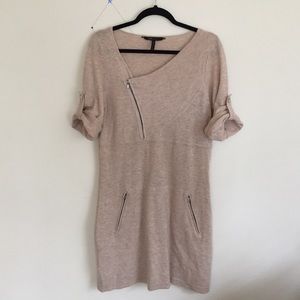 BCBG "Genie" wool sweater dress - light heather
