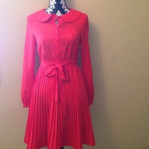 Vibrant Peter Pan Collared Dress