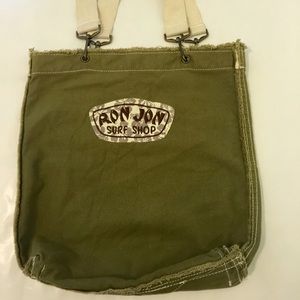 RON JON SURF SHOP COTTON CANVAS CARRY BAG
