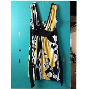 Deep V summer dress.