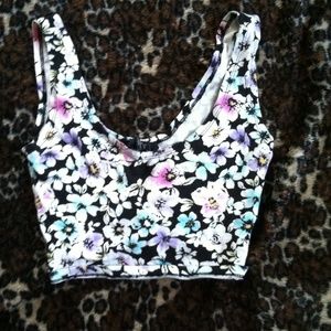 Forever 21 floral crop top
