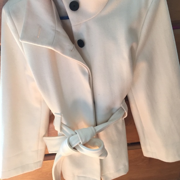 White wool blend jacket