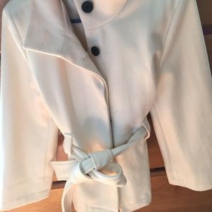 White wool blend jacket