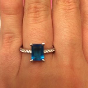 Size 7 light blue ring