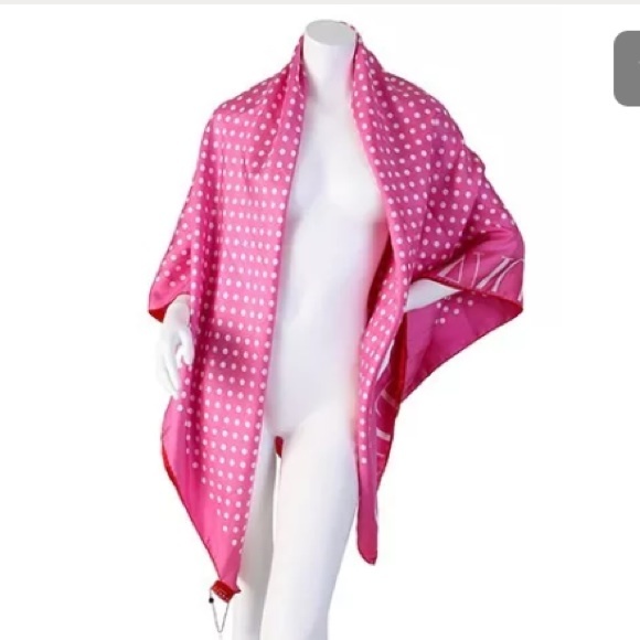 Valentino double sided scarf pink/red new