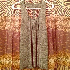 Greyscale tank top with braided back