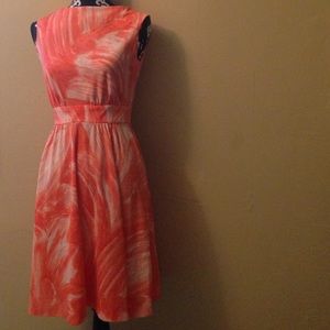 Vintage Orange and White Dress