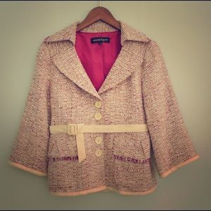 Nanette Lepore Pink and Mauve Tweed Jacket