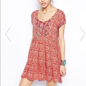 NWOT Free People Sundown Babydoll dress floral