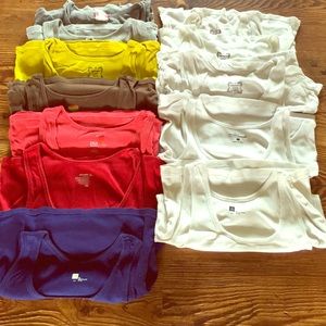 Lot of 12 ribbed tanks- L and XL
