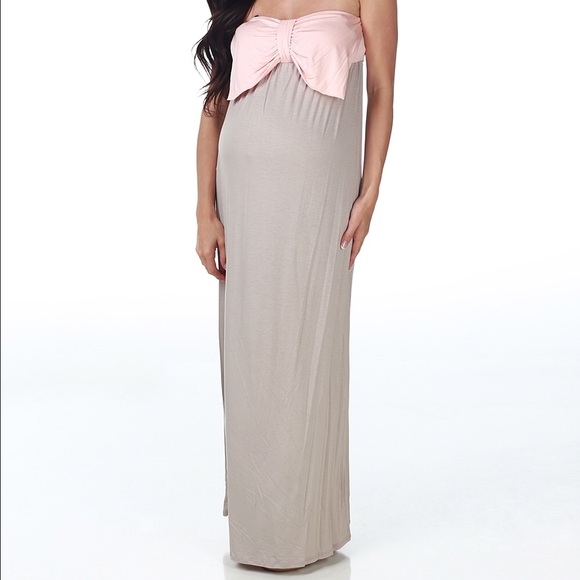 Strapless maxi