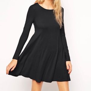 asos red swing party dress