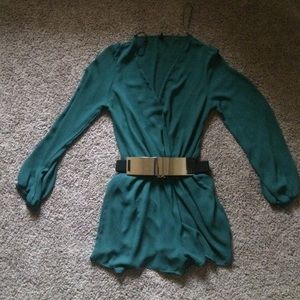 Windsor teal romper
