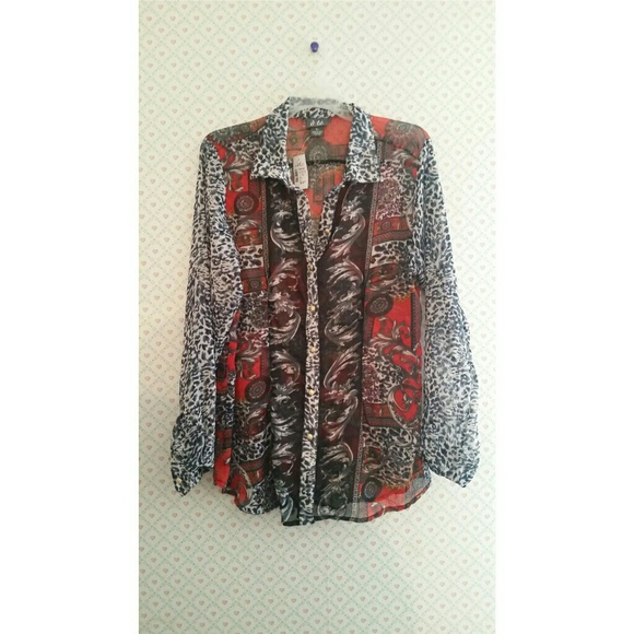 Sheer button up