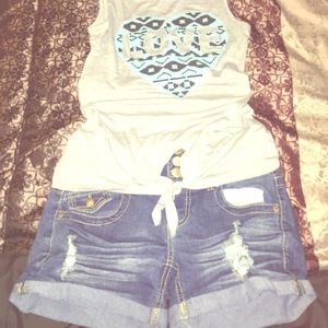 Top and shorts