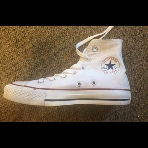 White classic high top all star converse
