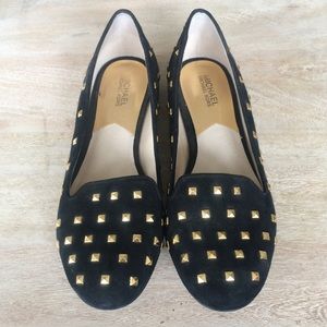 Michael Kors Gold Studded flats
