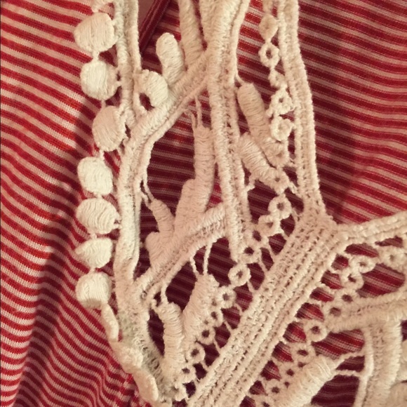 Cute crochet and striped tank!