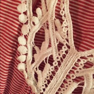 Cute crochet and striped tank!