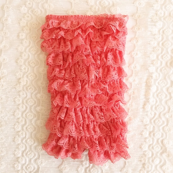Coral Ruffle Infant Romper - Size S (3-9 months)