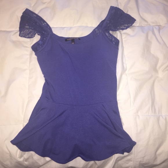 Purple VS flowy bra top