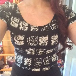 Lucky Cat Crop Top
