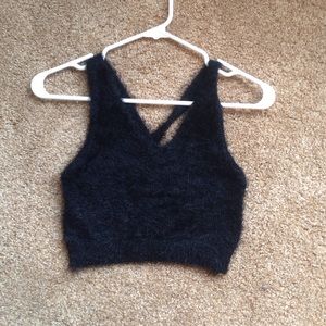 FUZZY CROP TOP