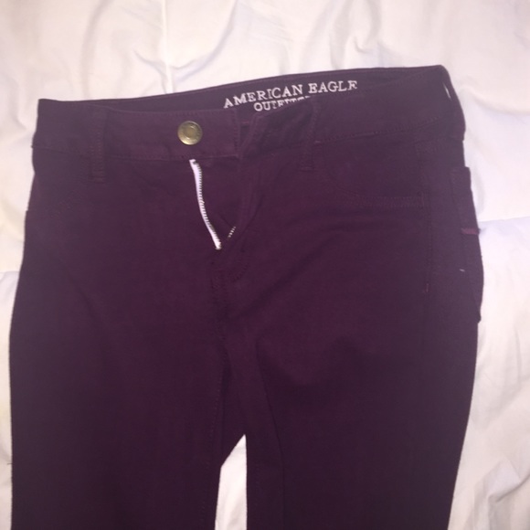 Maroon skinny jeggings