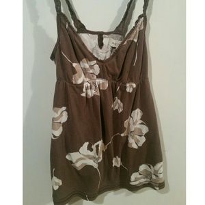 Brown Floral Top