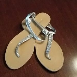 Silver bling sandals